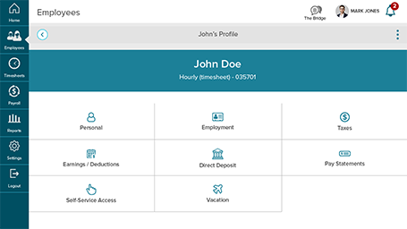 screenshot of ADP Workforce Now On the Go